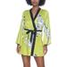 Adrienne Print Short Satin Robe