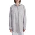 Oversize Stripe Cotton Button-up Shirt