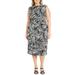 Printed Cap Sleeve Sheath Dress