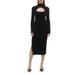 Yasmin Cutout Mock Neck Long Sleeve Midi Sweater Dress