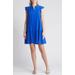 Flutter Sleeve Button Front Shift Dress