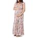 Ruffle Tiered Maternity Maxi Dress