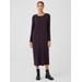 Stretch Jersey Knit Jewel Neck Dress