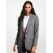 Striped Stretch Wool Boyfriend Blazer