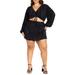 Hailee Plissé Cutout Long Sleeve Minidress