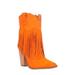 Fringe Zip-up Western Boot