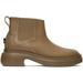 Beige Block Heel Chelsea Boots