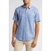 Heathered Chambray Short Sleeve Button-up Shirt