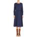 Curvato Belted Long Sleeve Jersey Dress