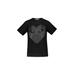 Comme Des Garçons Play Black Short Sleeve T-shirt With Black Printed Heart On The Front And Back Clothing