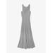 Metallic Knit Ring Halter Dress