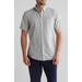 Slim Fit Short Sleeve Linen Blend Button-down Shirt