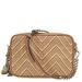 Ginny Medium Woven Leather Crossbody- Acorn/butternut