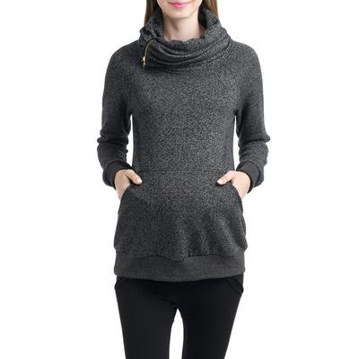 'thea' Zip Collar Maternity Sweatshirt