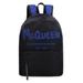 Graffiti Logo Print Backpack Black/blue