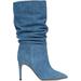 Blue Slouchy Boots