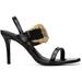 Black Baroque Emily Slingback Heeled Sandals