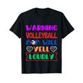 Warnung Volleyball-Mama wird laut schreien lustige Volleyball-Mama T-Shirt