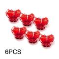 6pcs Toilet Flush Pusher Button: Heart-shaped, Multi-functional, Long Nail-friendly, Universal Flushing Lid Lifter Assistant for Bathroom Toilets