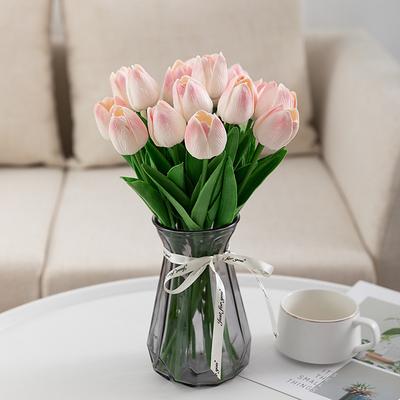 10pcs Lifelike PU Tulip Artificial Flowers: Perfect for Home Decor, Wedding Decorations, and Events - Realistic Feel Tulips for Added Elegance