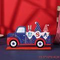 Enhance Your Independence Day Decor: Wooden Letter Ornaments Quirky Faceless Gnome Figurines for Patriotic Celebrations For Memorial Day/The Fourth of July