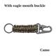 Outdoor Keychain with Camping Hook, Military Paracord, Camping Survival Kit, Emergency Knotting Bottle Opener Tool, Mountaineering Emergency Paracord, Eagle Beak Buckle Braided Keychain Hook