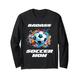 Graffiti-Farbe, Motiv: Badass Soccer Mom, Fußballball-Design Langarmshirt