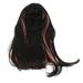 Highlight Long Wig Breathable Mesh Heat Resistant Long Wig with Bang for Women Lady Black Pink