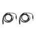 2Pcs 3.5mm Male to 3.5mm Female Headphone Cable 3.5mm Aux Jack Headphone Extension Cable for Smartphone 3.3ft Black