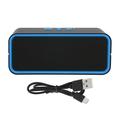 Wireless Bluetooth Speaker 5.0 Stereo Portable Subwoofer Loudspeaker Box for Mobile ComputerBlue