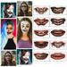 Office Decor Clearance Sale 2023 New Halloween Prank Makeup Temporary Halloween Clown Horror Mouth Stickers Removable And Realistic Temporary Kit Halloween Makeup Props 10Pcs