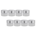 10Pcs Round Glass Cosmetics Jars Makeup Samples Jar Containers Empty Containers Makeup Travel Bottles Clear Lotion Containers ( White )