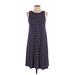 Old Navy Casual Dress - A-Line: Blue Stripes Dresses - Women's Size Small