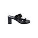 Gucci Heels: Slip On Chunky Heel Casual Black Print Shoes - Women's Size 7 - Open Toe