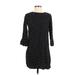 Old Navy Casual Dress - Shift High Neck 3/4 sleeves: Black Polka Dots Dresses - Women's Size X-Small