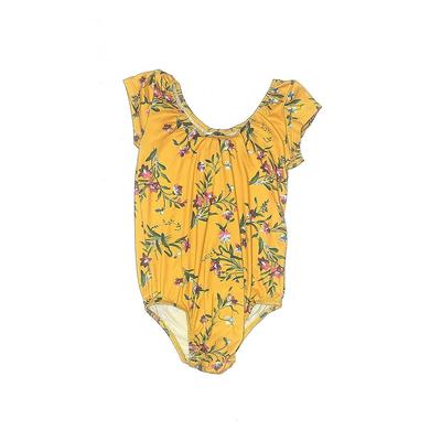 BAILEY'S BLOSSOMS Leotard: Yellow Tropical Tops - Size 4Toddler