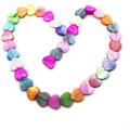 Strand Of 30-Piece Mix Mother Of Pearl Sweet Heart Shell Beads 12Mm