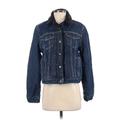 Levi's Denim Jacket: Short Blue Print Jackets & Outerwear - Women's Size Medium