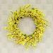 20 Spring Forsythia Floral Twig Door Wreath - Seasonal Door Accent for Any Room Yellow