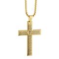 English Lord s Prayer Bible Cross Stainless Steel Chain Men Pendant Necklace Men K0J2