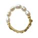 Rings Retro Elastic Rope Pearl Beaded Rings for Women Fashion Party New H8 R6J0