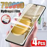 4 PCS Full Cover Hydrogel Film For Honor 70 50 20 20i 10 10i 9 9X 8X 90 X8A X9A X7A Pro Lite Phone Screen protection Soft Film For Honor90Pro 4 PCS