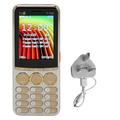 T 758 GSM Unlocked Cell Phone 2.8 Inch Screen 3200mAh Battery Big Button High Volume Cell Phone for Seniors 100?240V Gold UK Plug