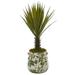 Nearly Natural 21in. Spiky Agave Artificial Plant in Floral Planter