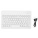Mini Wireless Keyboard Portable Mini Wireless RGB Backlit Easy Connection Portable Keyboard for Phone Tablet Laptop White