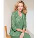 Blair Women's Lace Satin Trim Jacket - Green - S - Misses