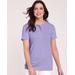 Blair Women's Short Sleeve Pointelle Henley Top - Purple - L - Misses