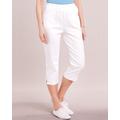 Blair Women's DenimEase™ Classic Pull-On Capris - White - 6PS - Petite Short