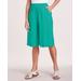 Blair Women's Crinkle Calcutta Cloth Split Skirt - Green - L - Misses