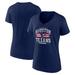 Women's Fanatics Branded Navy Houston Texans Americana Team V-Neck T-Shirt
